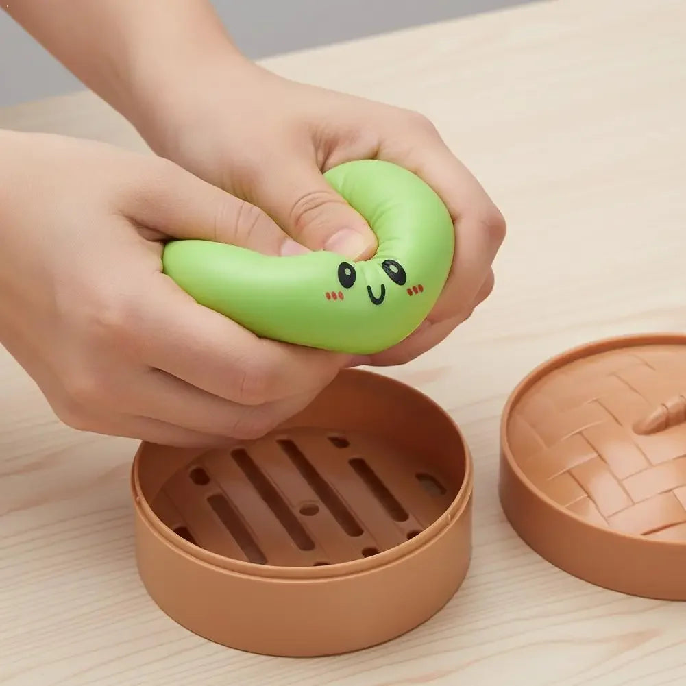 Colorful Dumpling Squishes Stress Balls Reusable Low Rebound Decompression Toys Dough Ball Unique Home Decoration Gifts