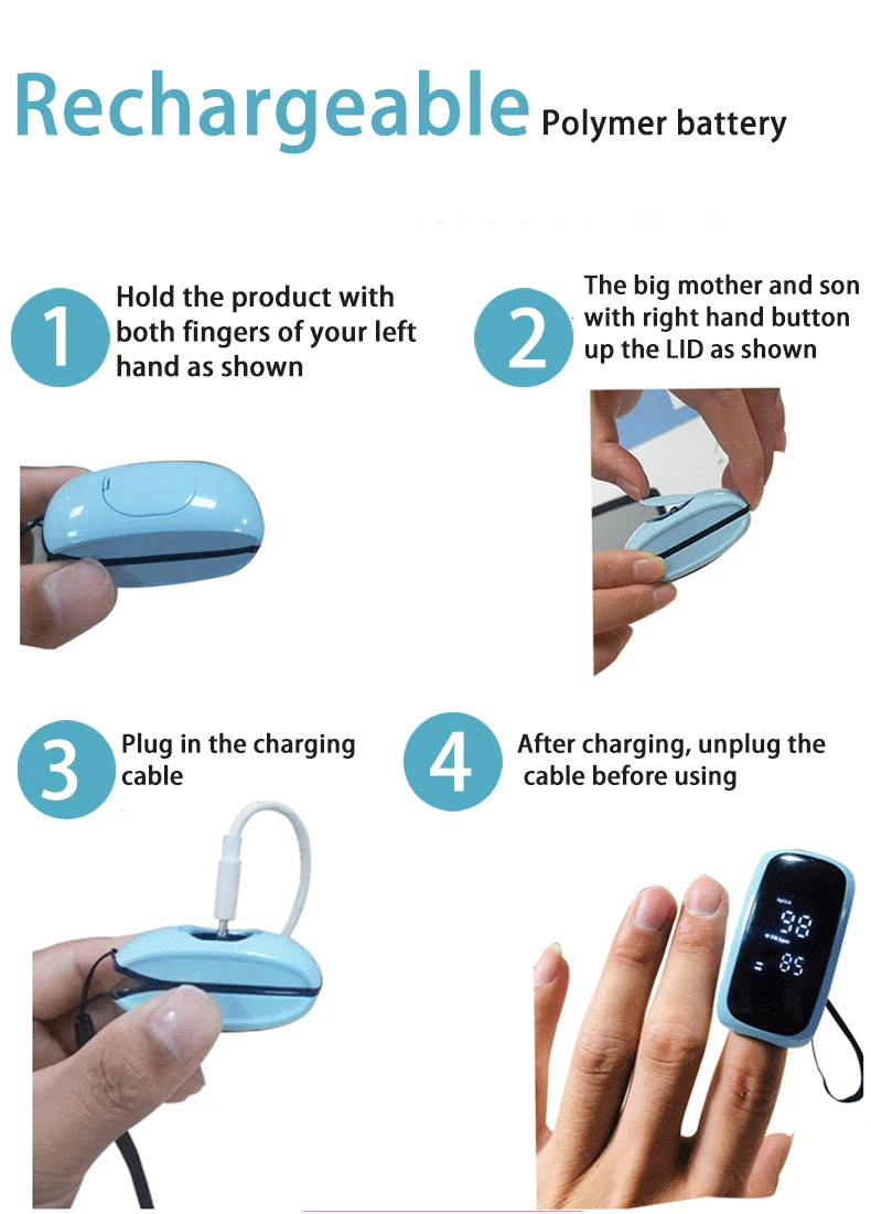 Rechargeable Oximeter Infrared Fever Thermometer Digital LCD Infant Adult Non-contact Laser Body Temperature Ear Thermometer
