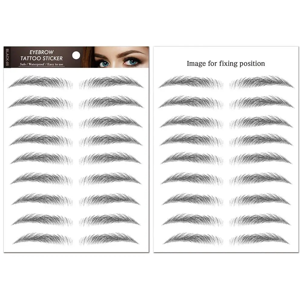 6D Hair Like Eyebrows Stickers Makeup Waterproof Eyebrow Eyebrow Long Natural Hair-liked Authentic Eyebrow Tattoo Sticker