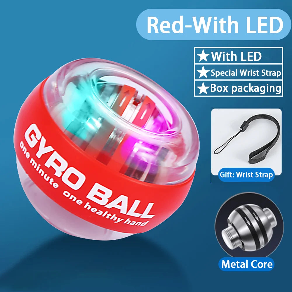 Wrist Power Hand Ball Auto-Start Grip Ball Strengthener Gyroscopic Arm Gyro Hand ball Home Fitness Forearm Exerciser ﻿