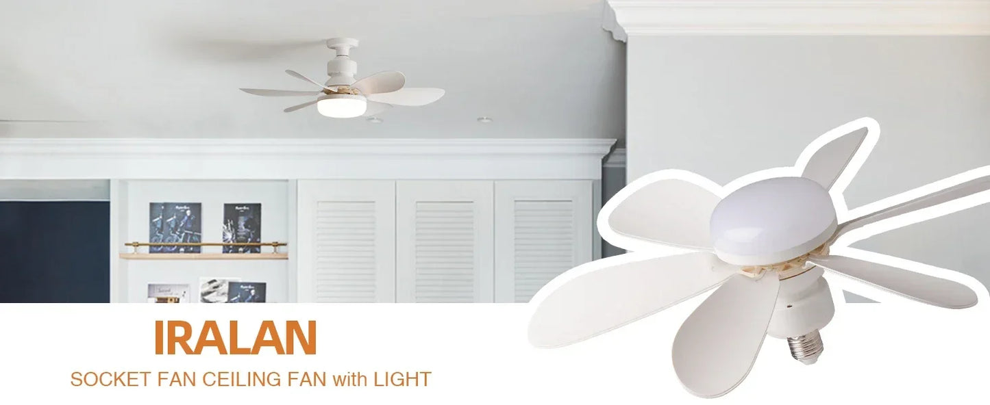E27 with Remote LED 40W Ceiling Fan Light  Dimming Function  Suitable for Living Room Study and Home use  85-265V