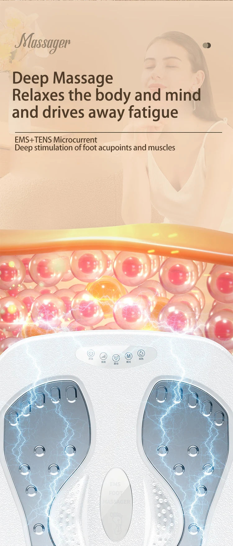 Vibration Foot Leg Trainer with Heat,Remote Control,Adjustable Vibration Speed Electric Machine, for Circulation,Plantar Fa