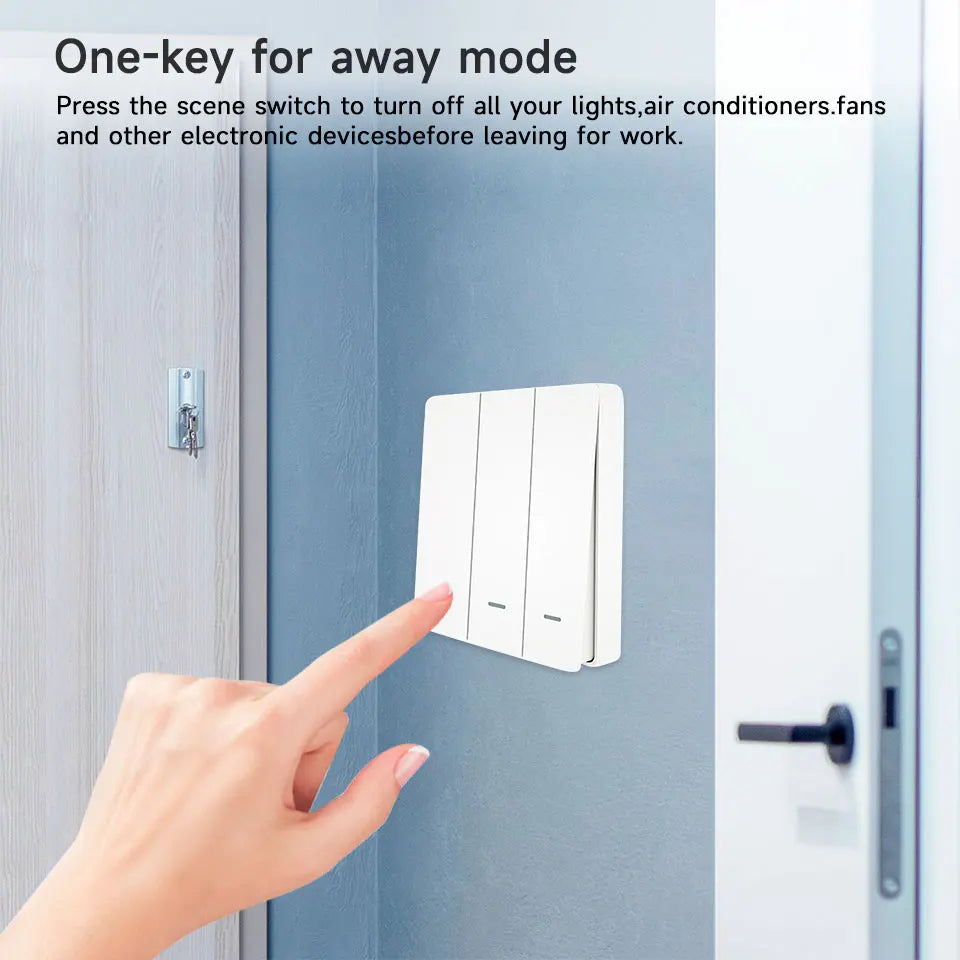 4/3/2/1Gang Tuya Zigbee 3.0 Smart Scene Button Switch Smart Home Wireless Push Remote Controller Battery Powered Devices Linkage