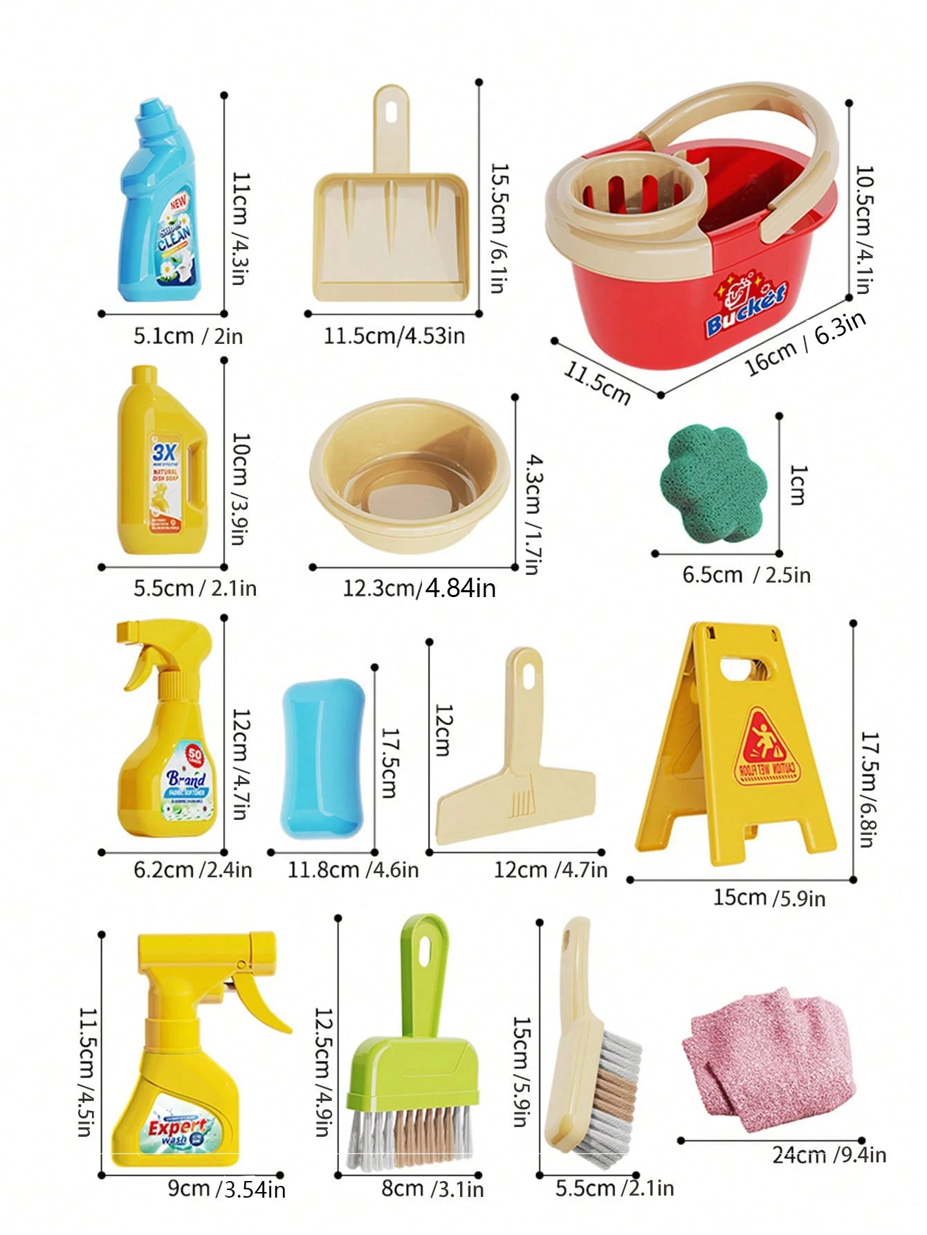 Kids Cleaning Toy Set Housekeeping Electric Vacuum Cleaner Tool Girls Pretend House Play Toys Broom and Mop Set for Kids Gift