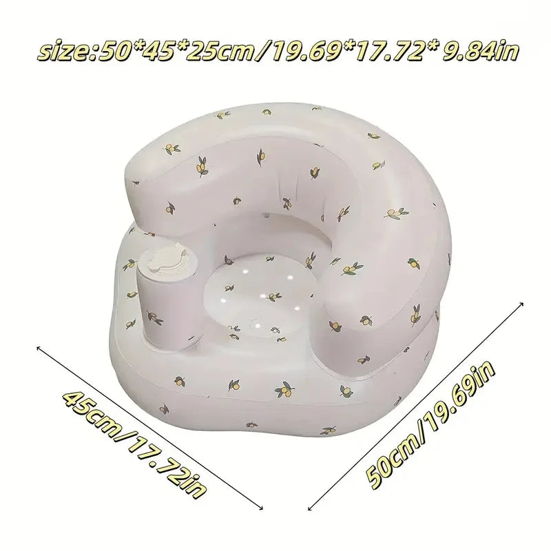 Children Inflatable Sofa,Inflatable Baby Sofa for Babies 3 Months & Up,Baby Seats for Infants, Blow Up with Built in Air Pump