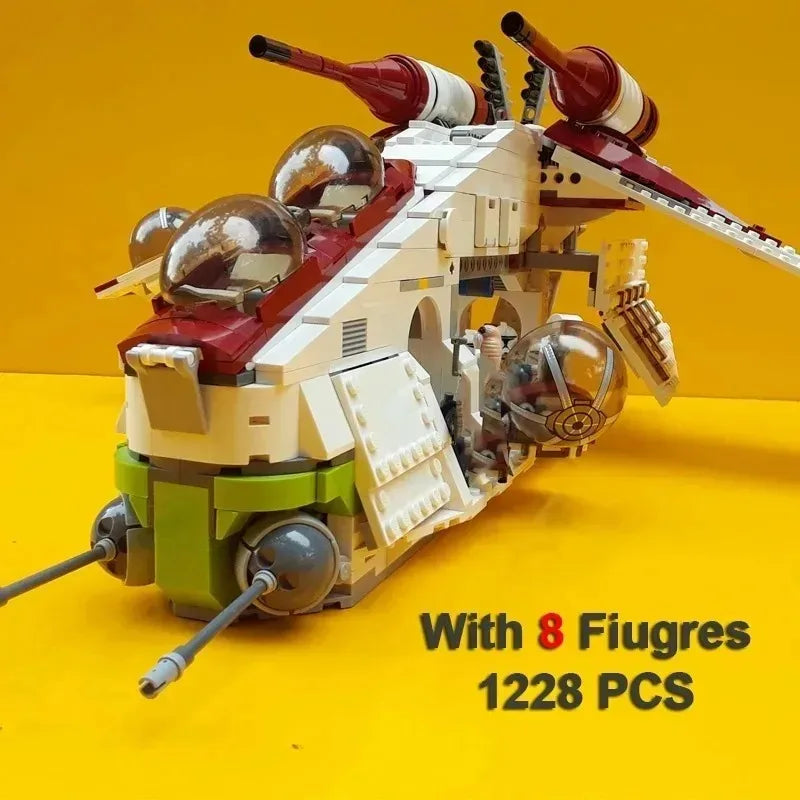 Hot Toys Star 1228pcs Plan Republic Dropship Gunship Building Blocks Bricks WARS 75021 Toys for Children Birthday Gift