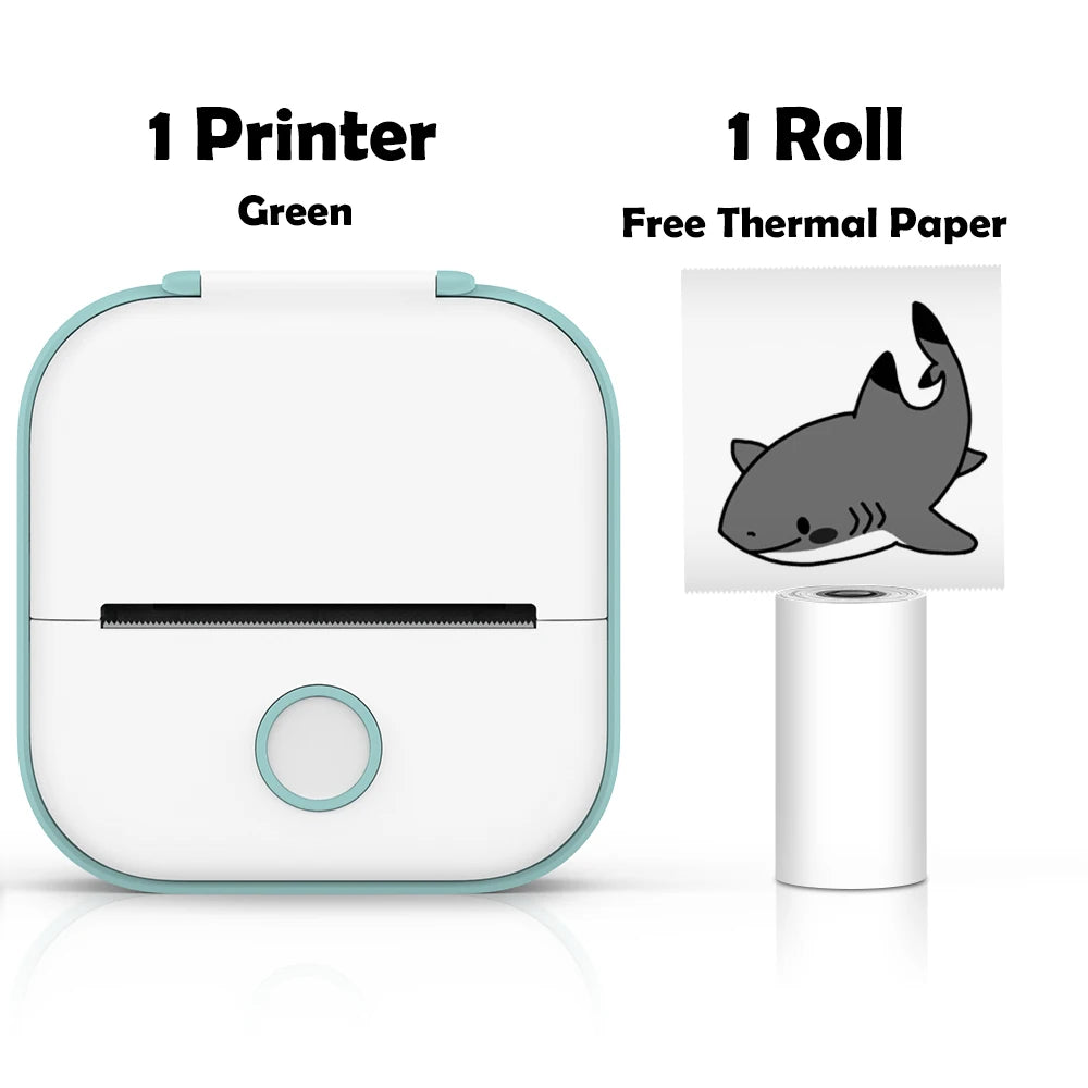 Phomemo T02 Mini Printer Portable Printer Thermal Printing Sticker Wireless Inkless Pocket Printer Self-adhesive Label Printer