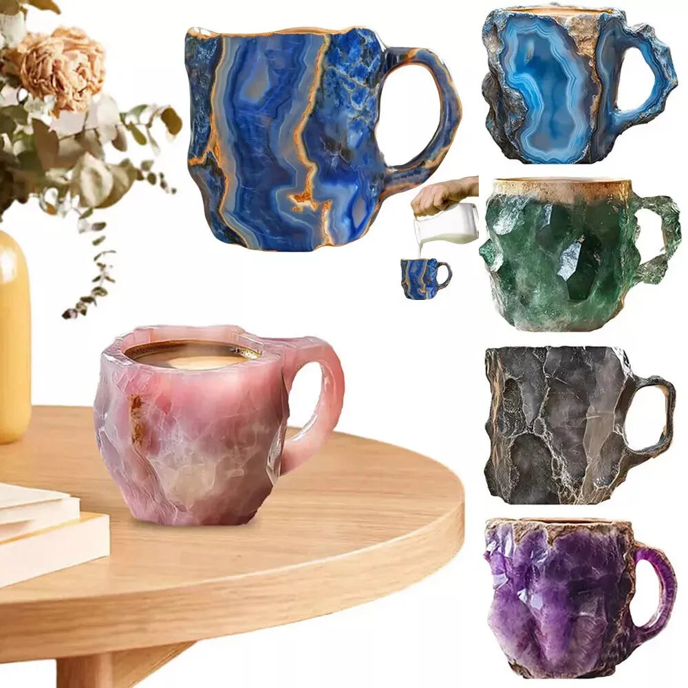 Mineral Crystal Coffee Mug 2025  New Multi-Colored Elegant Crystal Christmas Mugs Gift for Home and Office kitchen Supplies