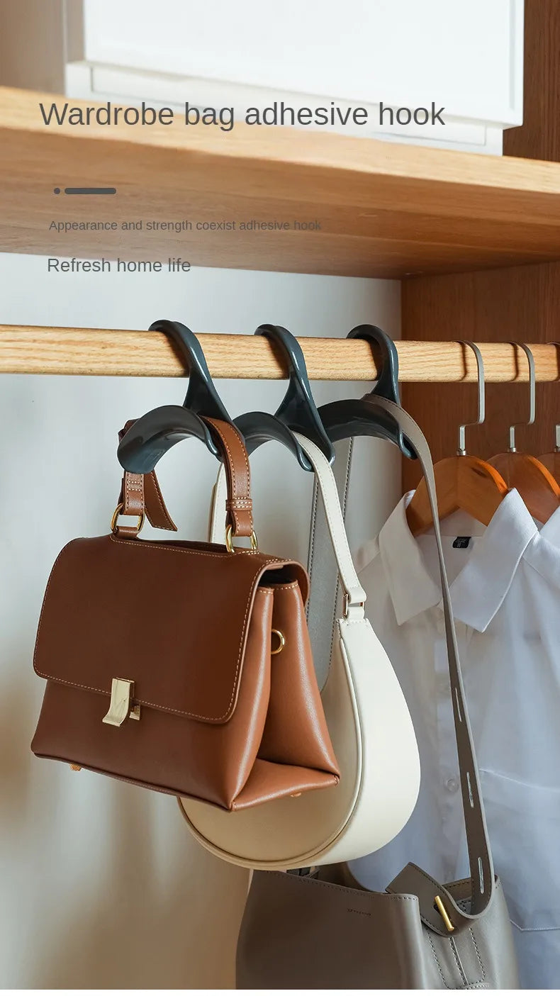 5pcs bag hanger hook Handbag hat scarf storage rack wardrobe backpack hook Handbag Holder Storage Rack Organization
