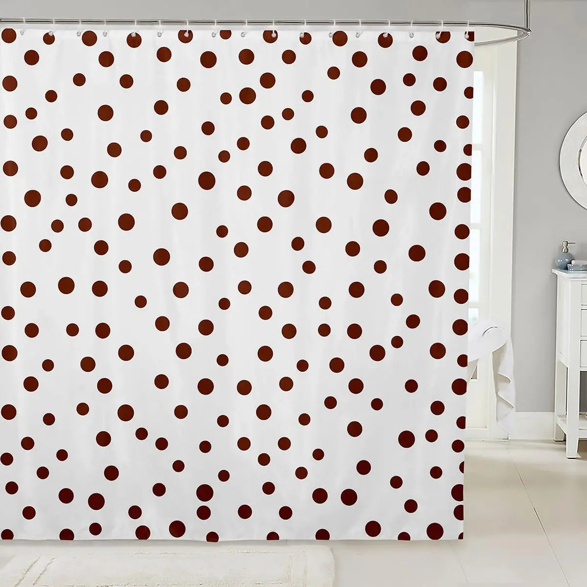 Checkered Grid Shower Curtains Buffalo Plaid Bathroom Curtain for Kids Women Men Black Brown Bathroom Accessories Geometric