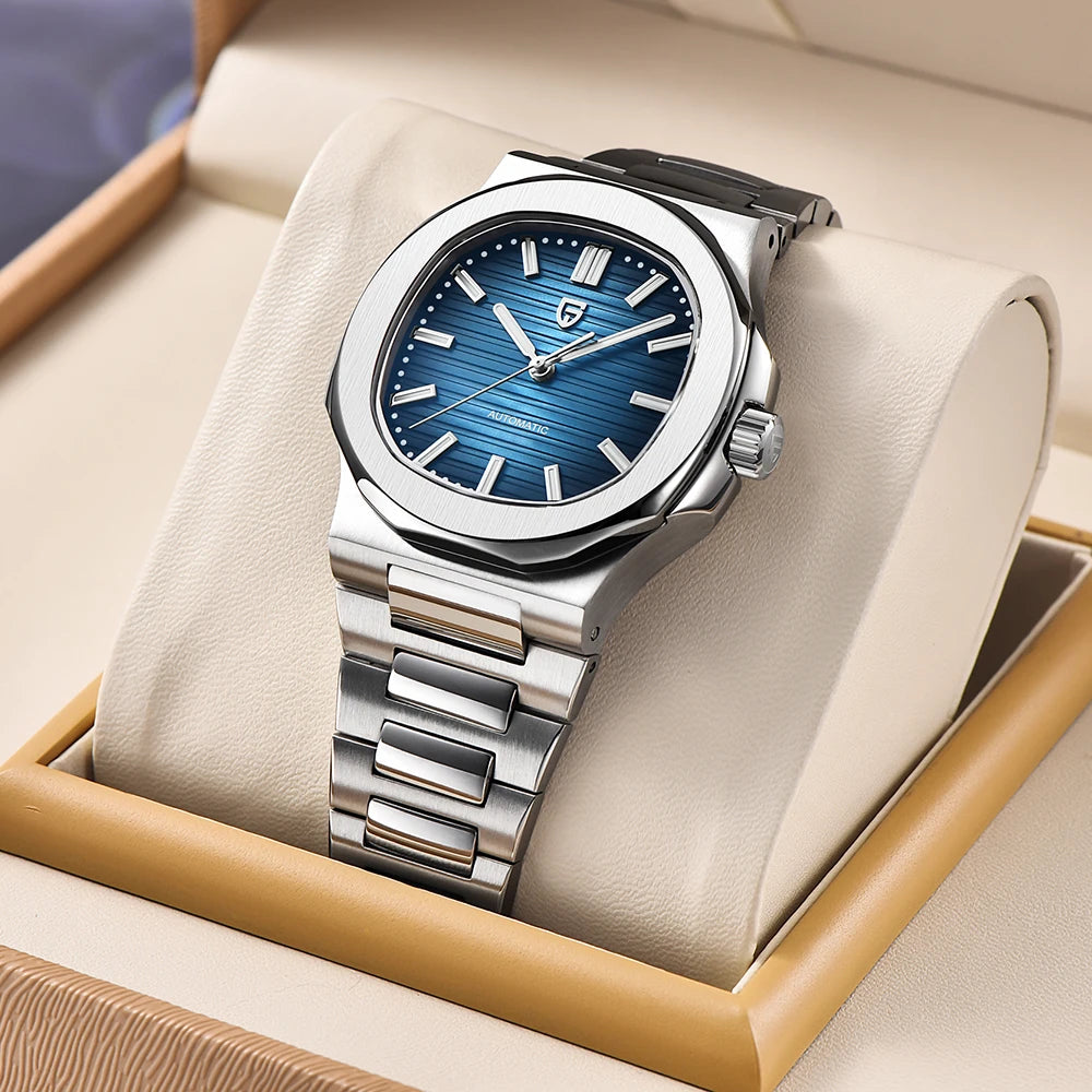PAGANI DESIGN men's 1728 luxury Retro Mechanical Watch Men's Gift box stainless steel Sapphire glass 100m waterproof Men's Watch