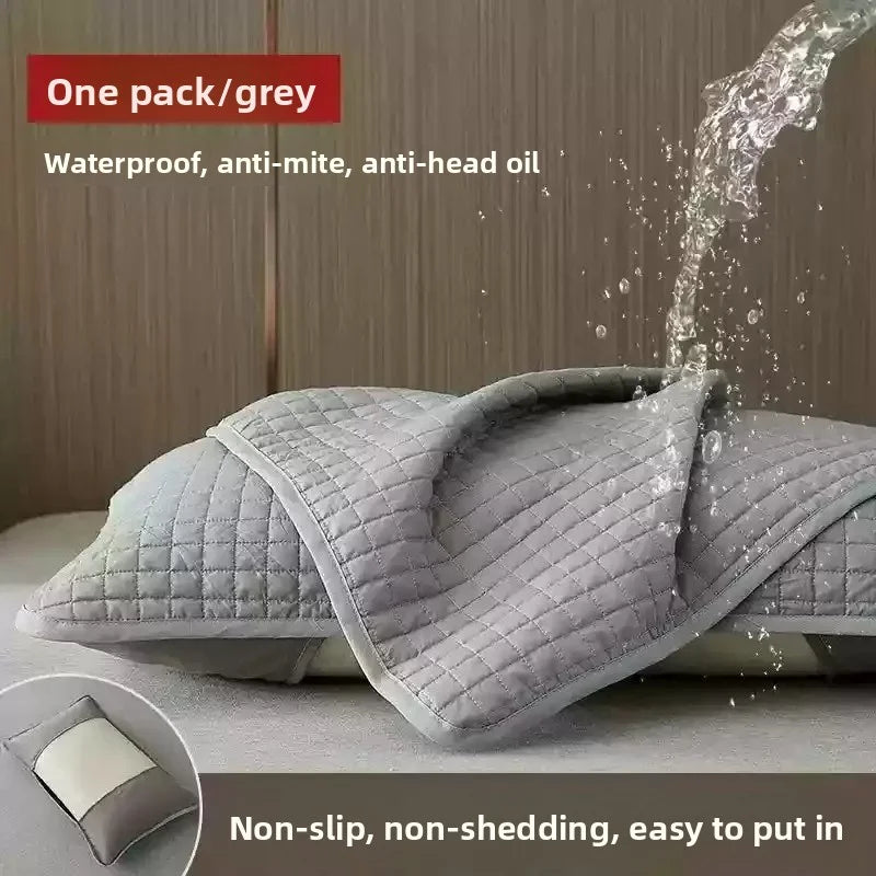 Clip Pillow Cover Head oil Isolation layer Pillow Case Protector Waterproof Anti Mite Pillow Core Protection (No Pillow) 72X45cm