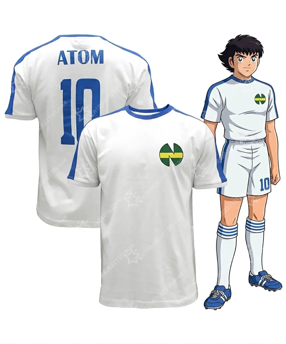 2026Anime Captain Tsubasa Soccer Kit Kids Adult Nankatsu Tsubasa Toho Hyuga Misaki Wakabayashi Retro Football Jersey Set Uniform