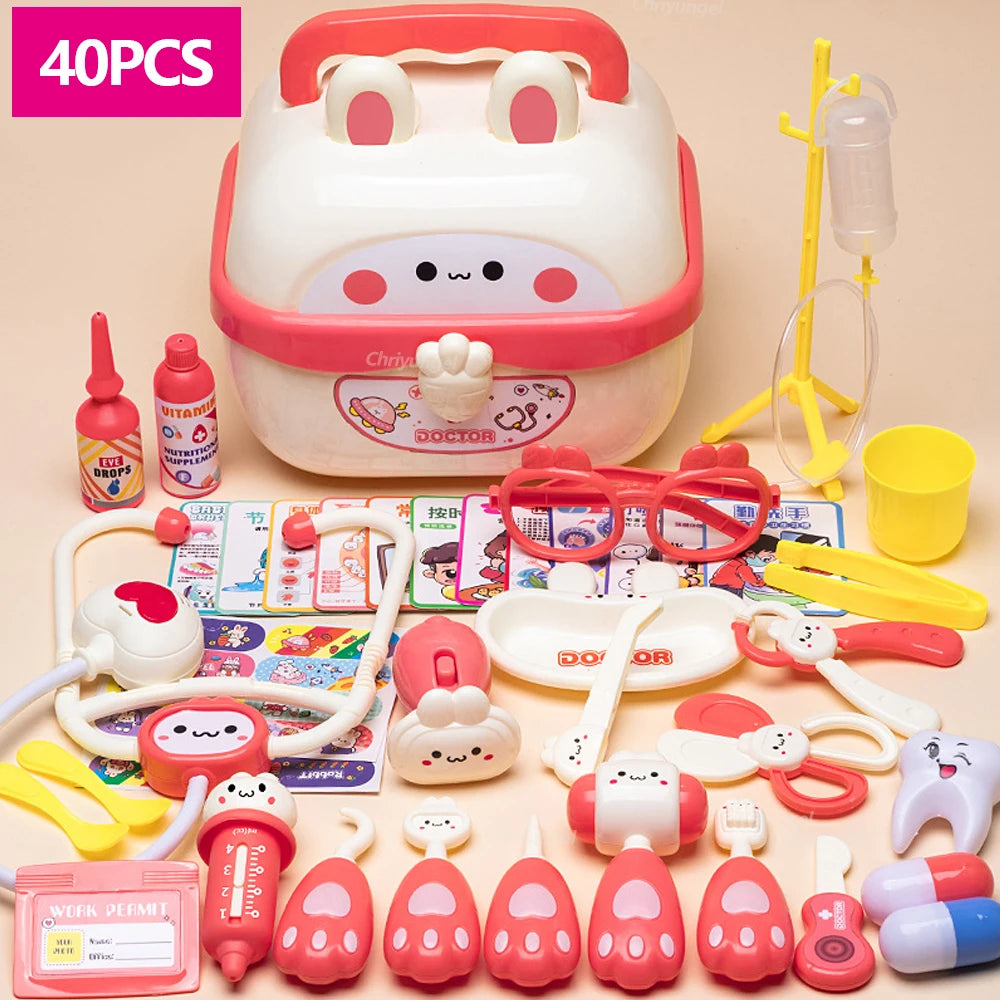 Doctor Toys for Kids 43/40/31PCS Hospital Nurse Doctor Role Play Kit Medical Toys Dentist Kit Educational Toy Gift for Boy Girl