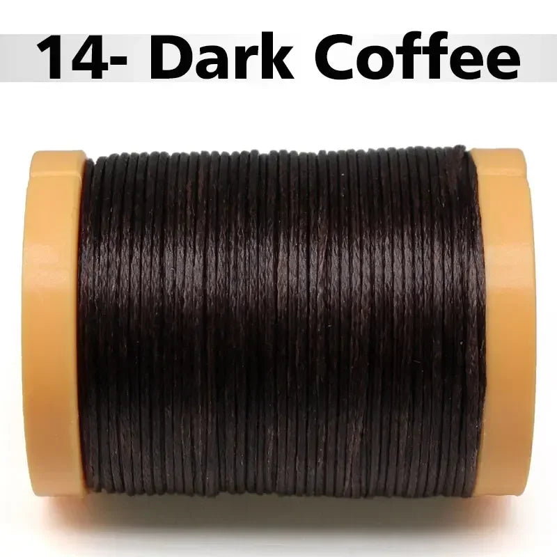 Handmade Flat Wax Thread for Leather Craft, Hand Stitching, DIY Wax Coated Strings, Repair Shoes, Sewing Tools, 0.8mm, 1.0mm