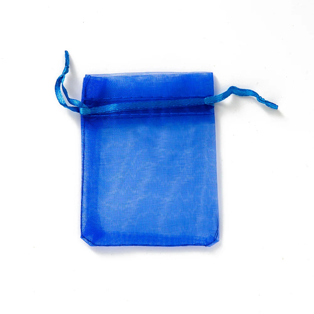 50Pcs Sheer Organza Gift Drawstring With Jewelry Pouches Display Packaging Christmas Candy Wedding Party Festival Gauze Bags