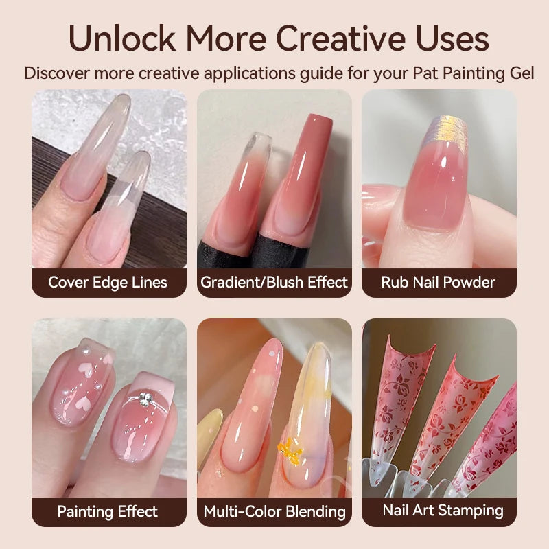 UR SUGAR 4 in 1 16 Colors Pat Painting Gel For Gradient  Stamping Drawing Pattern UV/LED  Gradient Patting Gel Palette