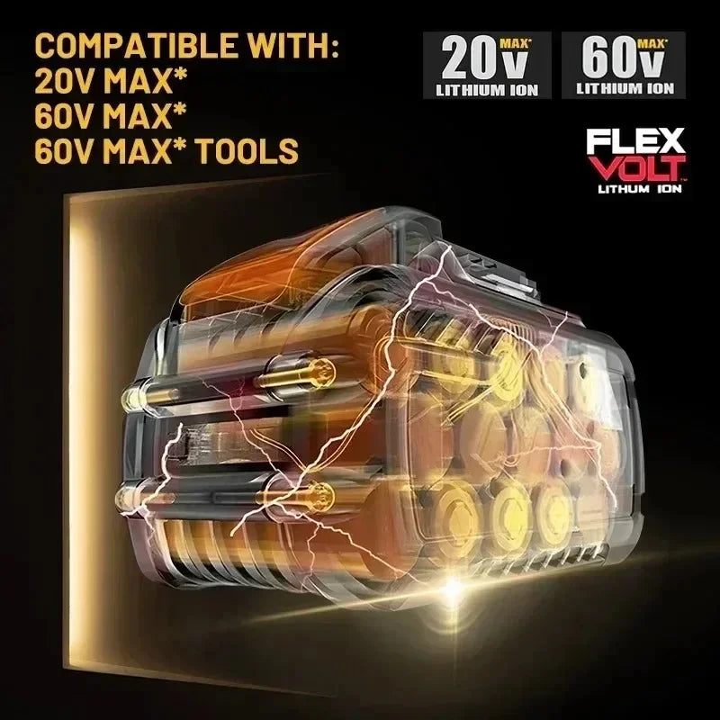 DeWALT Original Battery 20V/60V 6Ah 9Ah MAX FlexVolt for DCB606 DCB205 DCB206 DCB209 DCB182 Power Tool