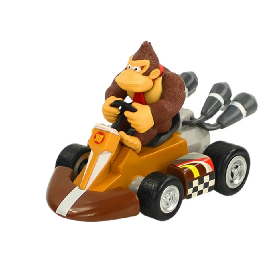 Super Mary Series Karting Mario Bros Luigi Yoshi Donkey Kong Action Figure Toys Pull Back Car 12.5*8*9 cm Surprise Toy Gifts