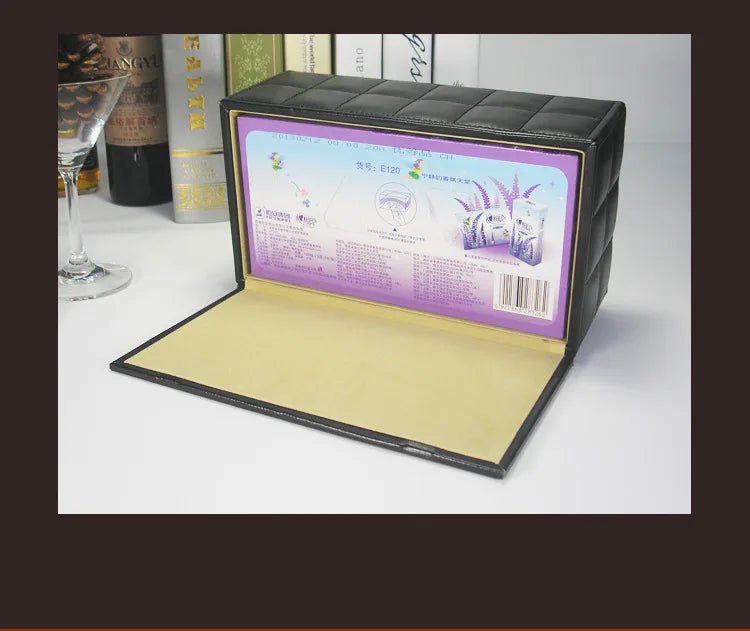 Elegant PU Leather Square Tissue Holder for Coffee Table, Decorative Napkin Paper Case for Home Hotel Restaurant Living Rooms
