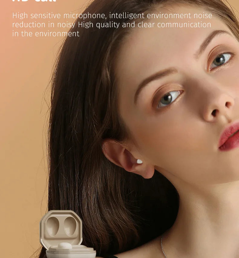 Wireless Earbuds for Sleeping invisible Small Bluetooth Eraphones Mini Comfortable in-Ear Sleep Noise Cancelling TWS Headphones