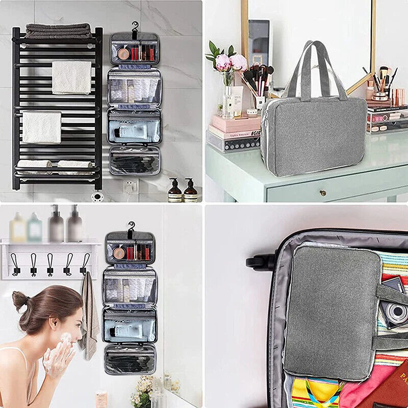 Travel Hanging Toiletry Bag Water-proof Cosmetic Storage Bag Bathroom Beauty Wash Bag AccessoryTowel Bag Wet Dry Separated Bag