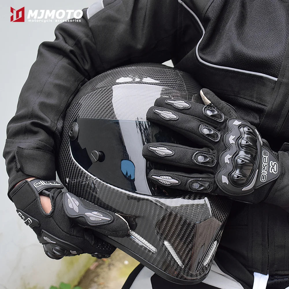 Ummer Breathable Full Finger Motorcycle Gloves Non-slip Wear-resistant Motocross Racing Gloves Touch Screen Moto Biker Gloves