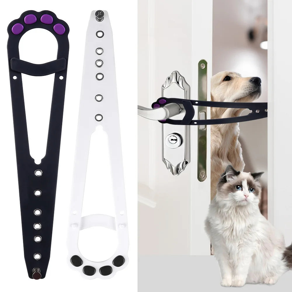 Cat Door Holder Latch Adjustable Dog Door Stopper Elastic Gate Lock Flex Latch Strap Keep Dog Out From Entering Pet Gate Supply
