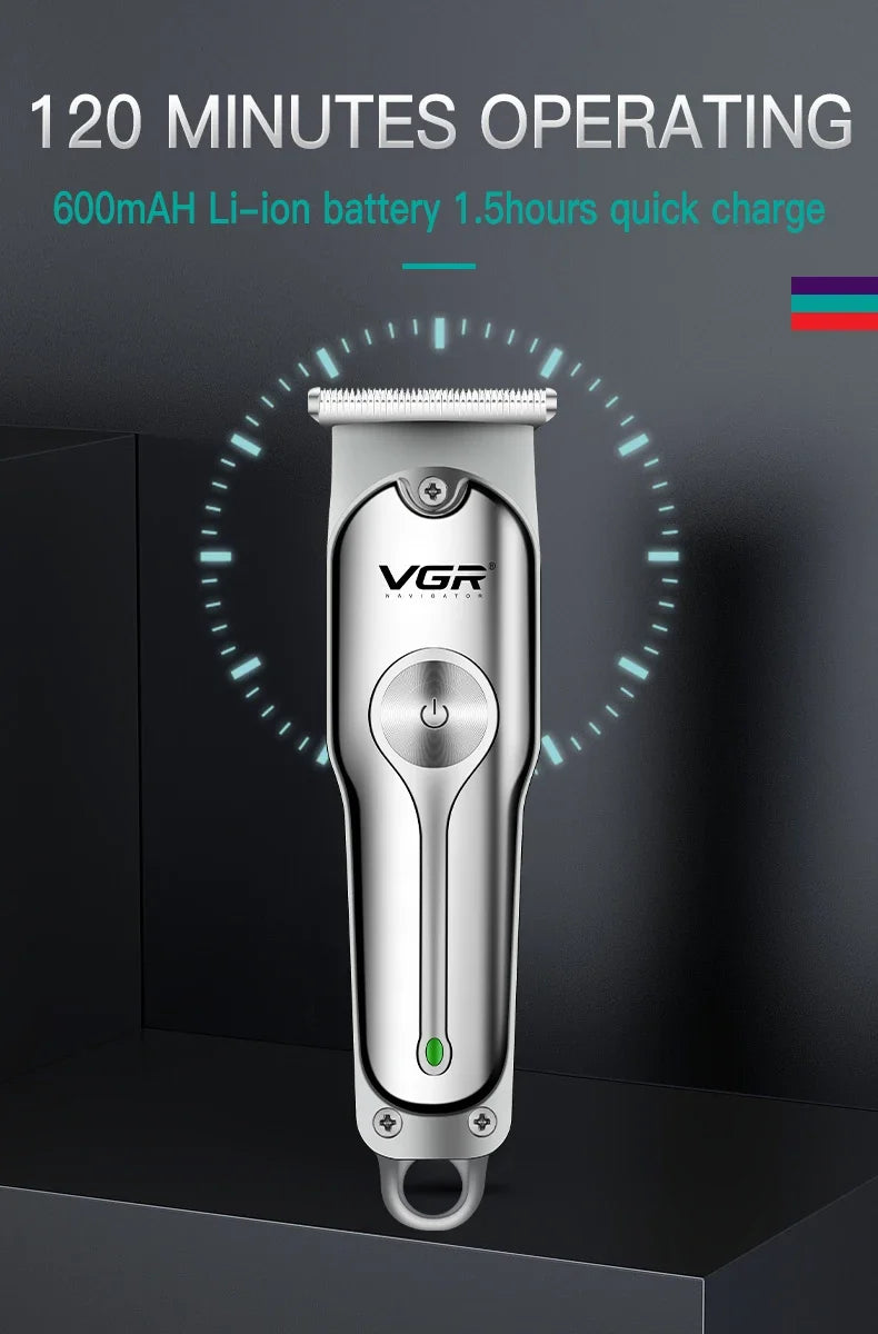 VGR Trimmer Rechargeable Hair Clipper Cordless Hair Cutting Machine Electric Clipper Professional Hair Trimmer for Men V-071