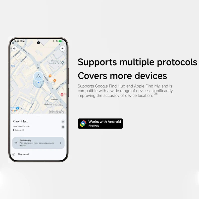 Xiaomi Tag Tracker Smart  Anti Lost Device Global Version Compatible Apple Find My and Google Android Find Hub Bluetooth 5.4