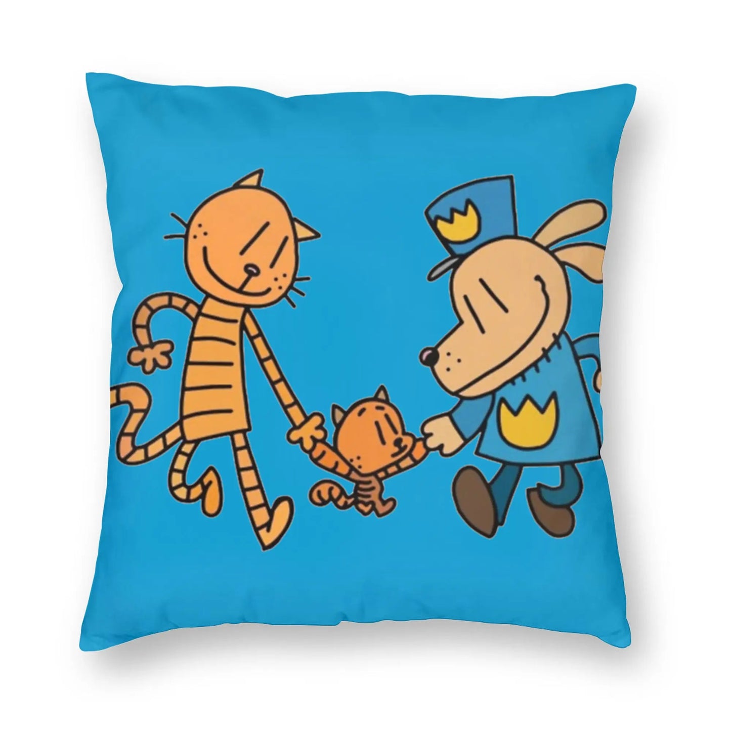 DogMan Petey the Cat x Dog Man Pillowcase Double-sided Printing Fabric Cushion Cover Decor  Pillow Case Cover Bed Zipper 40*40cm