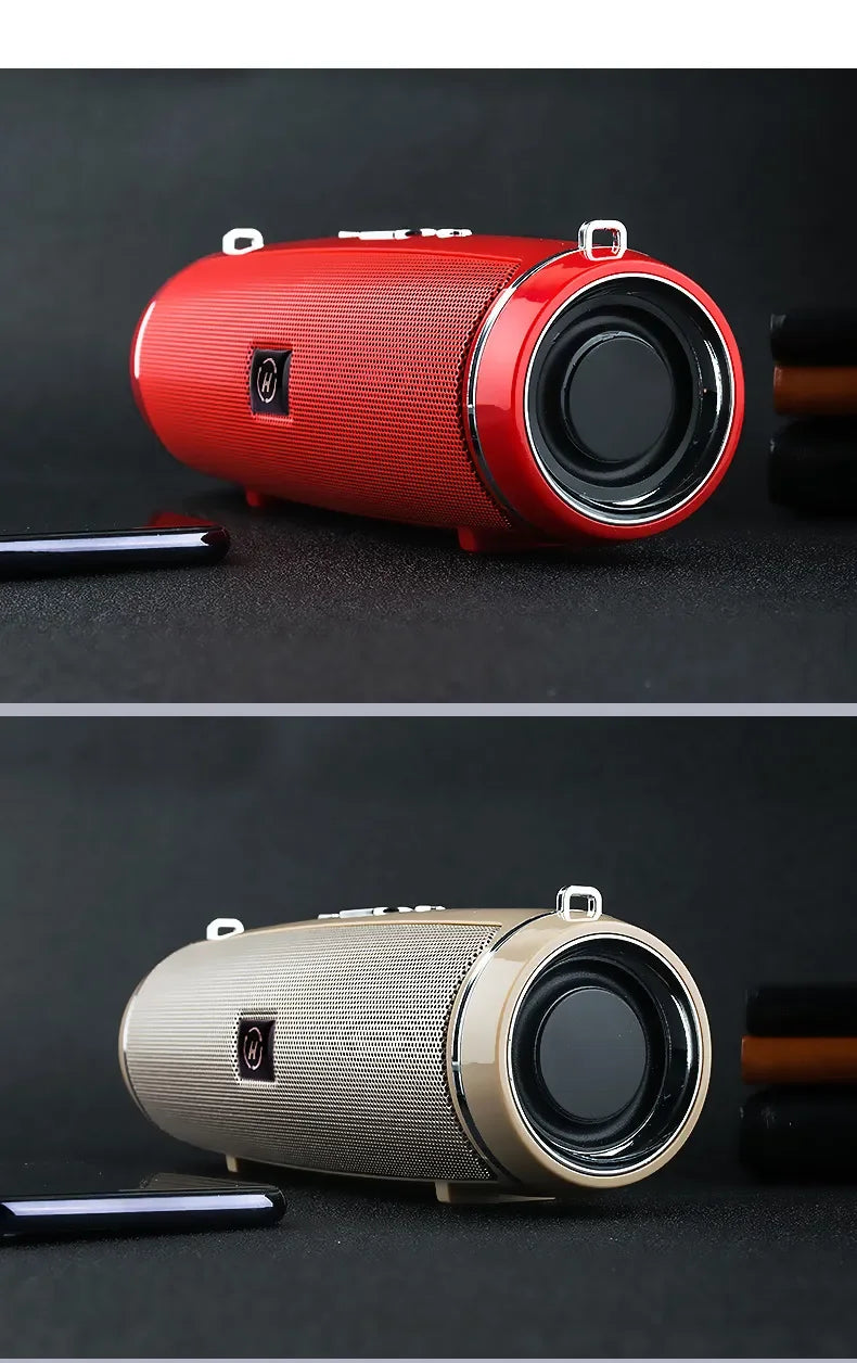 200W Peak Power Portable Bluetooth Speaker IPX7 Waterproof Outdoor HIFI Pillar Subwoofer Stereo Soundbox FM Radio TF Boom Box