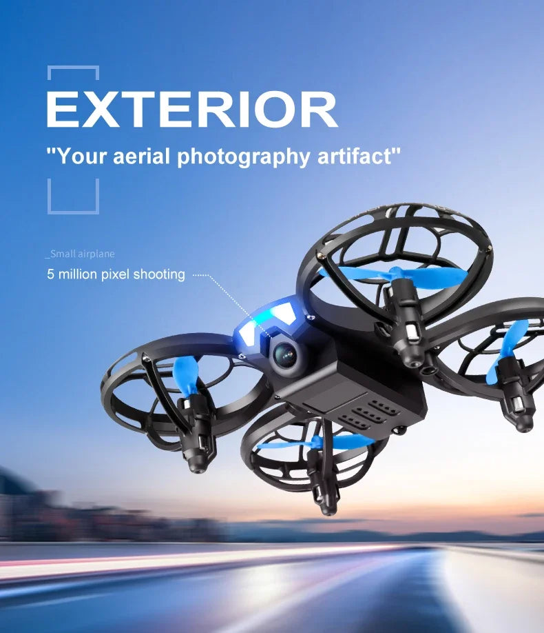 V8 New Mini Drone 4K Professional HD 1080P Wide Angle Camera WiFi FPV RC Drone Height Keep Drones Helicopter Kids Toys 4DRC