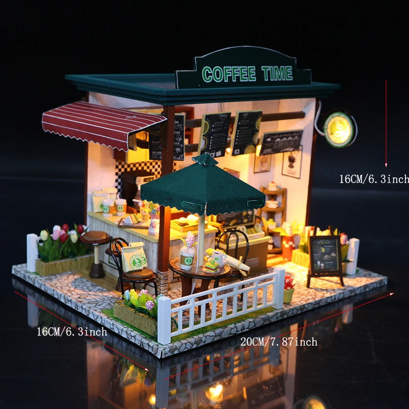 DIY Mini Dollhouse Wooden Small House 3D Puzzle Assemble Building Model Home Bedroom Decoration With Furniture Doll House Gifts