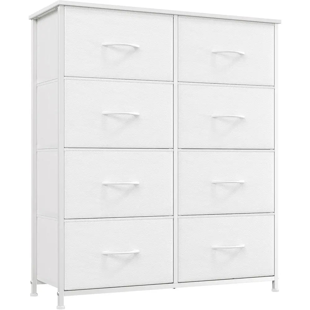 Tall Chest of Drawers for Bedroom, 8-Drawer Wide Storage Organizer, Fabric Dresser or Closet, Nursery Bed, Living Room, Laundry,