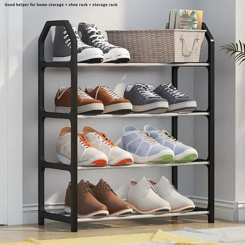 5-Tier Dustproof Shoe Rack, Easy Assembly Footwear Storage Shelf for Home Entryway Dorm Apartment