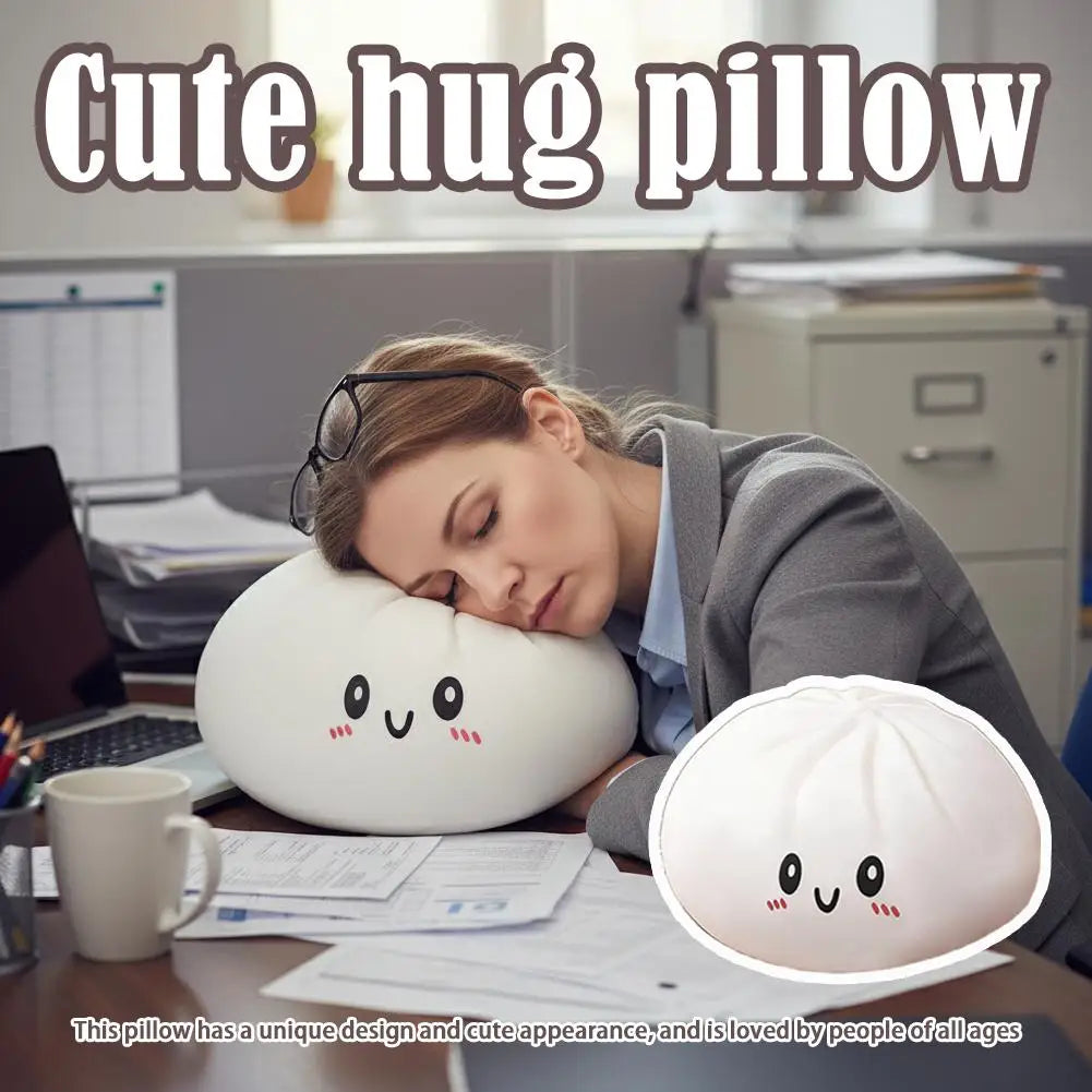 Large Steamed Bun Squeeze Toy Big Squishies Anti Stress Reliever Fidget Toy for Adults Kids Birthday Gift Soft Food Pillow Decor