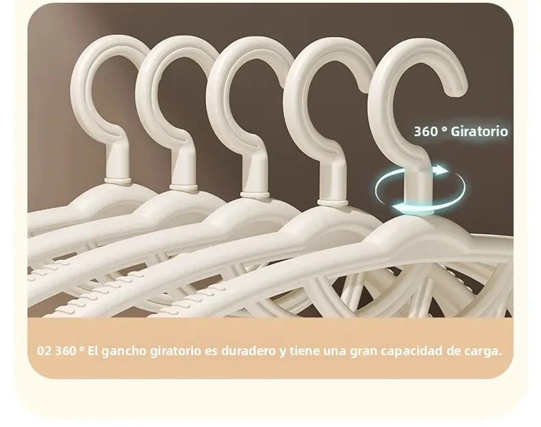 Thiened Wide Oulder Clothes Hanger Home Anti-Slip Hanging Clothes Hanger Large Size Plastic Rotatable Clothes Hangers Organizer