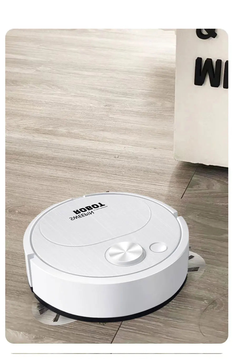 Smart USB Sweeping Robot Vacuum Cleaner 3-in-1 Wireless Mopping 1800Pa Powerful Cleaning for Home Office Floors