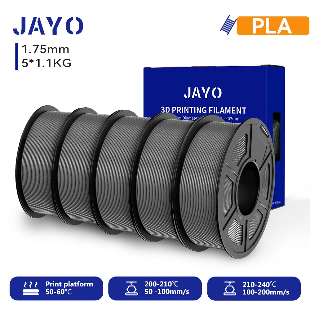 JAYO 3D PETG/PLA/PLA PLUS Printer Filament 1.75mm 5.5KG 100% No Bubble non-toxic 3D Printing Materials for 3D Printer&3D Pen