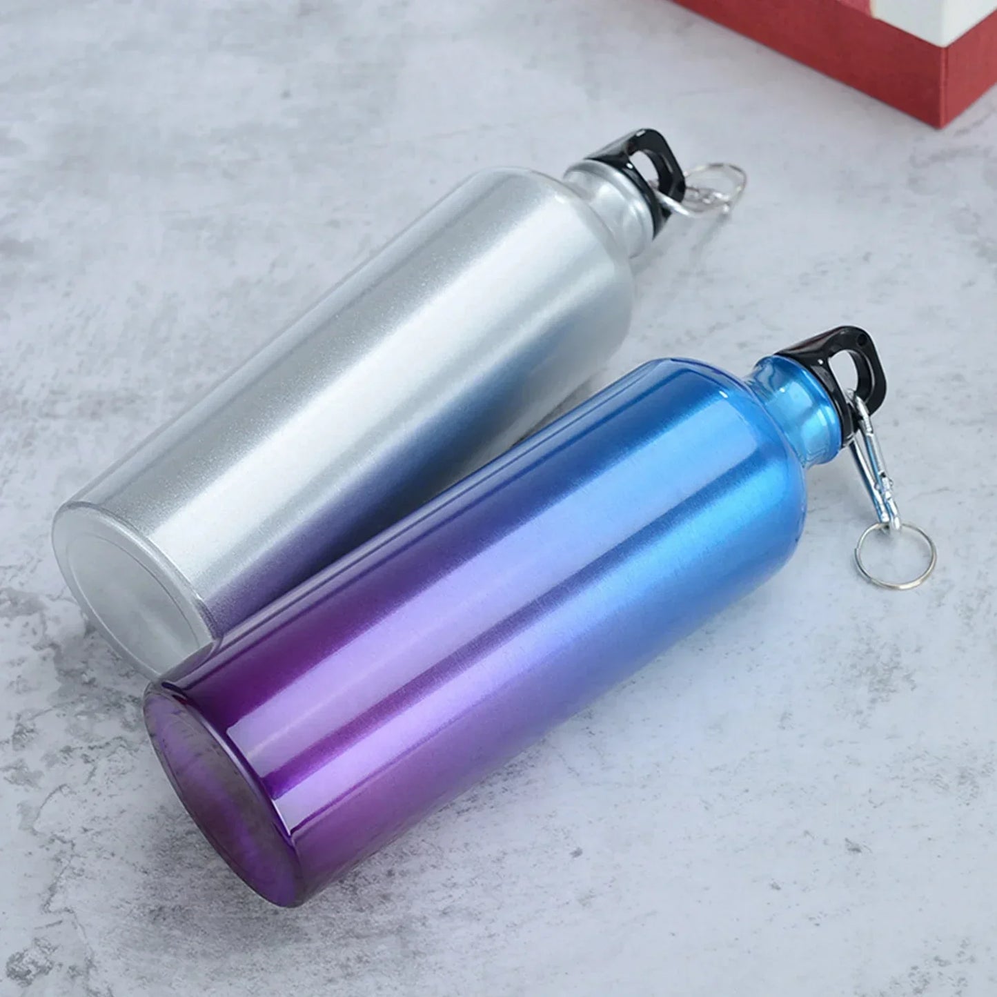 500/750mL Aluminum Outdoor Bike Sports Water Bottle Drinking Kettle Drinking Cup Leakproof Water Jug for Travel Running Camping