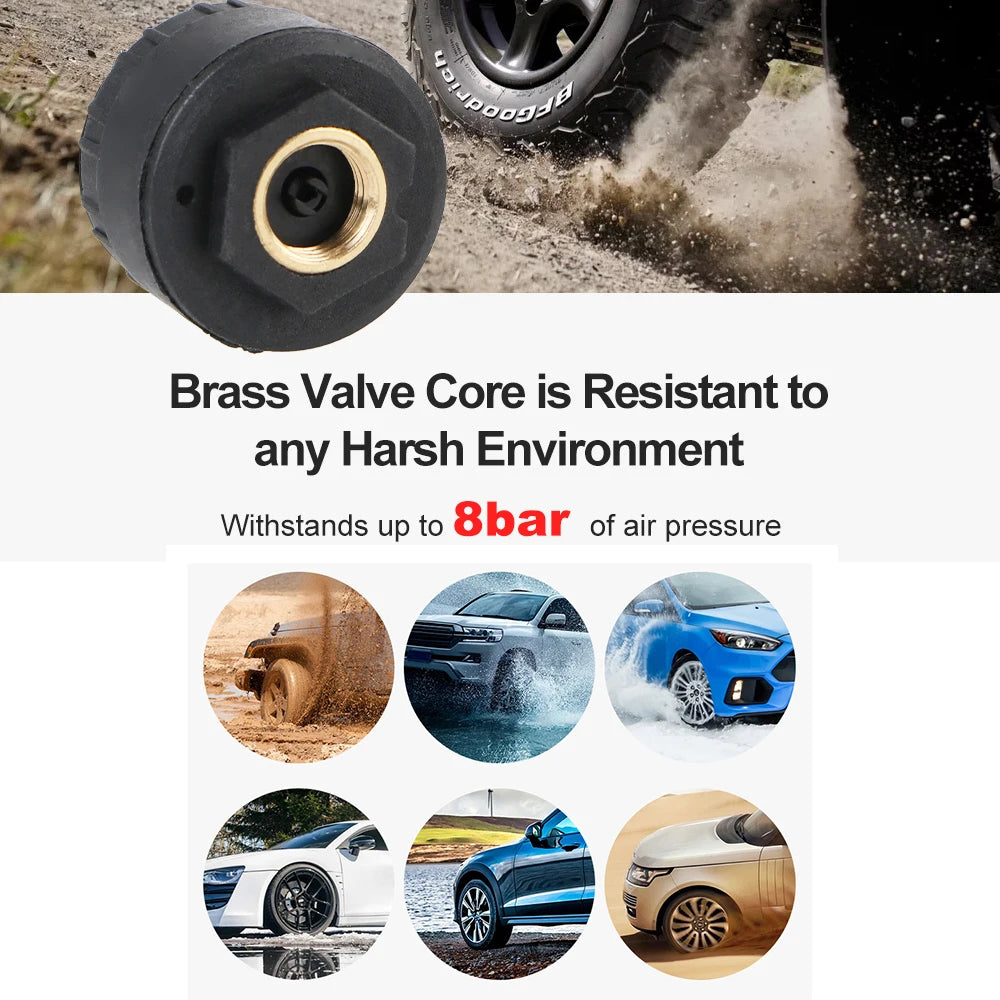 Tire Pressure Monitoring System Temperature Warning New C External Battery Version Sensors Solar TPMS Car Tyre Pressure Monitor