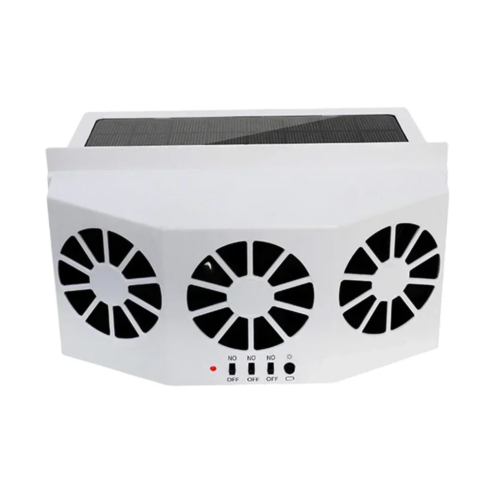 New Car Ventilator 3 Cooler Fans Solar-powered Cooling Vent Exhaust Portable Safe Auto Fan Amd Usb Accessories