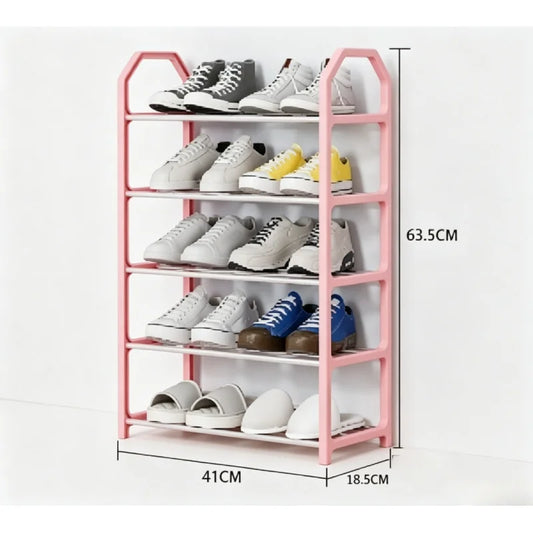 5-Tier Dustproof Shoe Rack, Easy Assembly Footwear Storage Shelf for Home Entryway Dorm Apartment