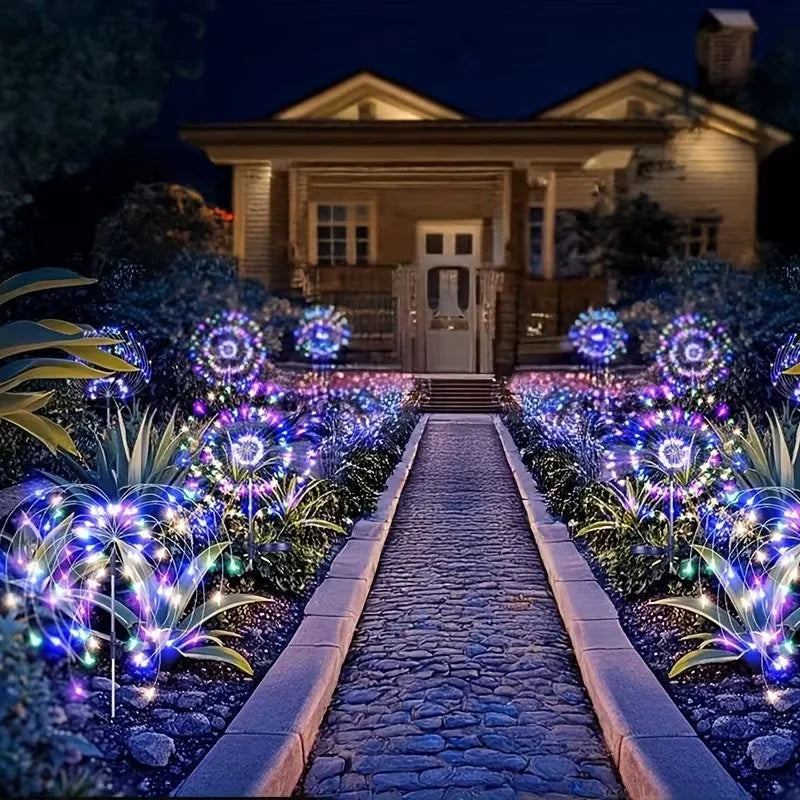 Outdoor Decoration Light Solar Firework Lights Waterproof Sparkles Landscape Fairy Light Garden Lights Yard Patio Pathway