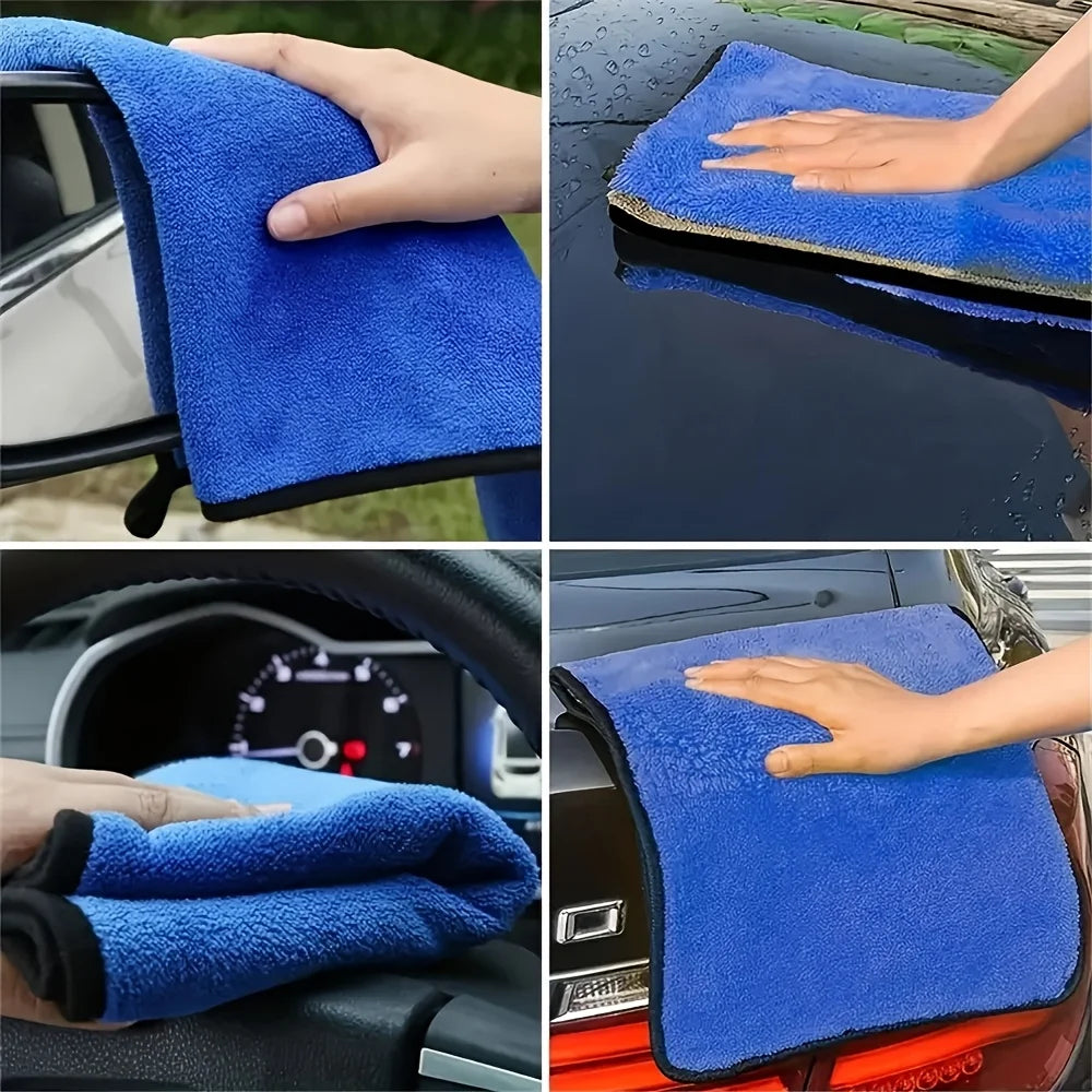 1-10pcs Microfiber Car Cleaning Towels Ultra Absorbent Car Drying Cloth Auto Detailing Washing Towel Father's Day Gift For Dad