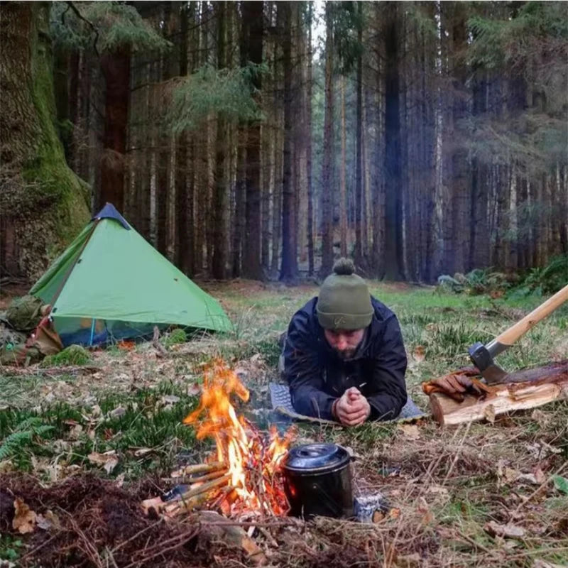 New FLAME'S CREED Lanshan 1 Person Oudoor Ultralight Camping Tent Single Man 3/4 Season Professional 15D Silnylon Rodless Tent