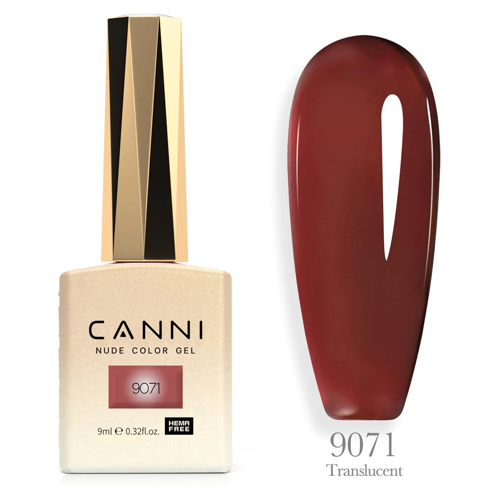 Canni Nail Gel Polish Jelly Nude Color HEMA FREE TPO FREE 9ml Transparent Semi Permanent Natural Nude French Nail Gel Lacquer