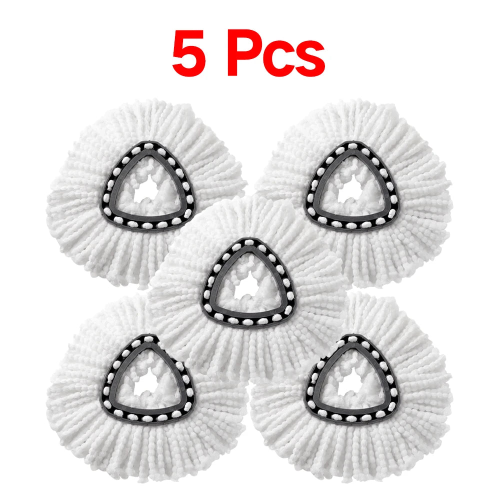 White Mop Head Cloth Replacement Microfiber Mop Refills Spin Mop Cloth Replacement Head for Vileda O-cedar Replacement Mop Heads