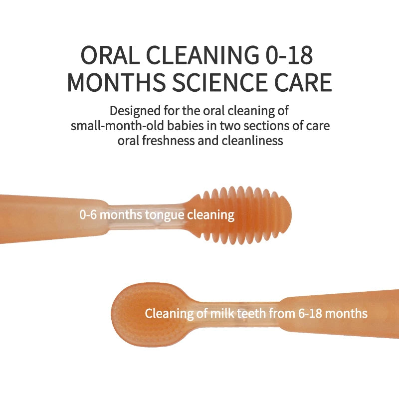 Baby Silicone Toothbrush 3d Wrapped Teeth Tongue Massage Brush Gently Cleans Milk Stains For Training Brush Teeth Child